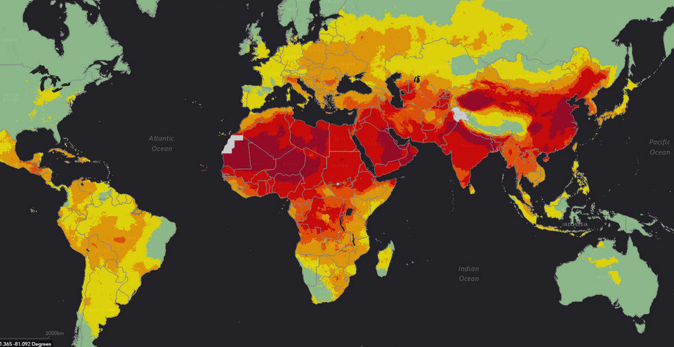 Bản đồ ô nhiễm không khí toàn cầu