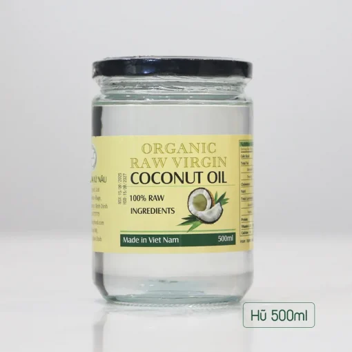 Hũ dầu dừa ép lạnh 500ml