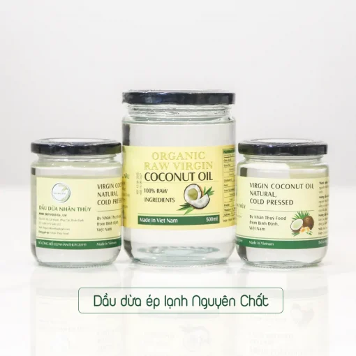 Dầu dừa ép lạnh Nguyên Chất thương hiệu Nhân Thùy Foods