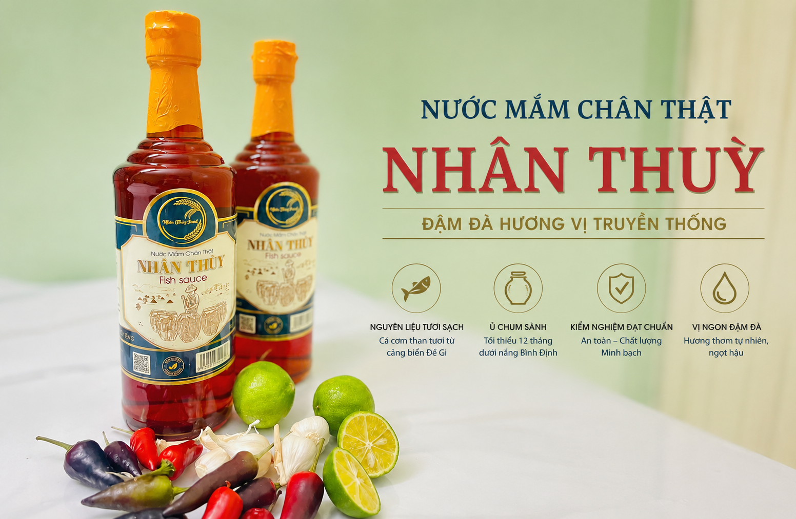 Nước Mắm Chân Thật Nhân Thùy – Đạt Kiểm Nghiệm Chất Lượng